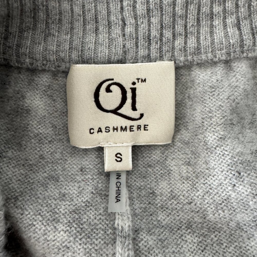 Qi Cashmere Women's Pants-Joggers Sequim sides in Gray, Size S - Picture 14 of 16